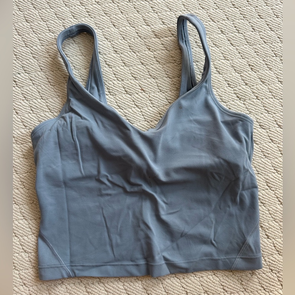 Lululemon Blue Align Cropped Tank Top (No Bra Pads)